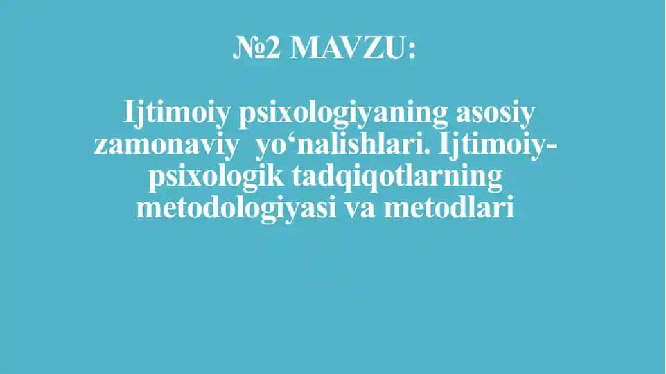 Ijtimoiy-Psixologiya