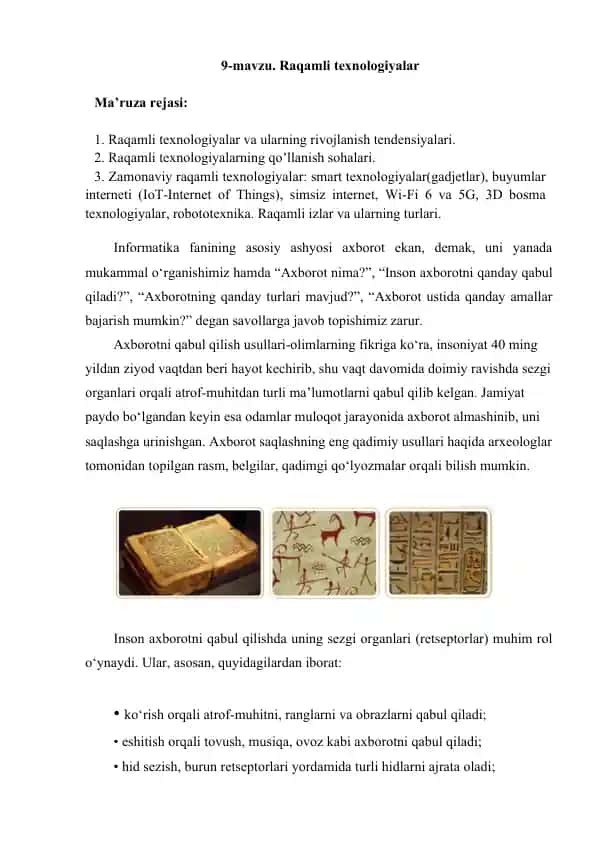 Raqamli Texnologiyalar