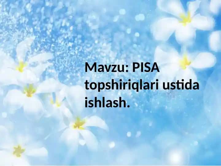 PISA topshirig'i