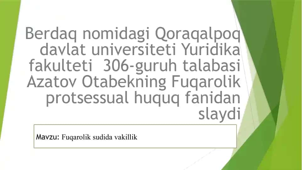 Fuqarolik sudidavakillik