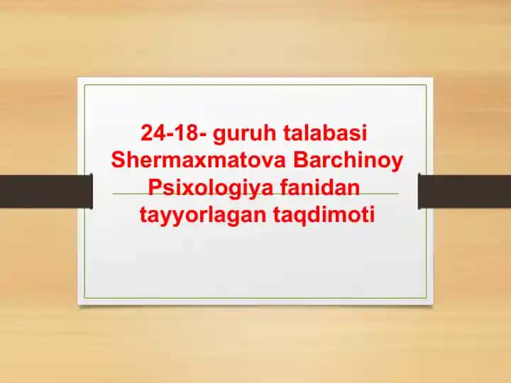 Bolalar psixologiyasi