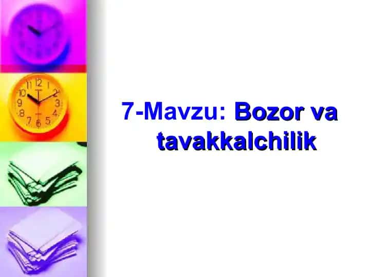 Bozor va tavakkalchilik