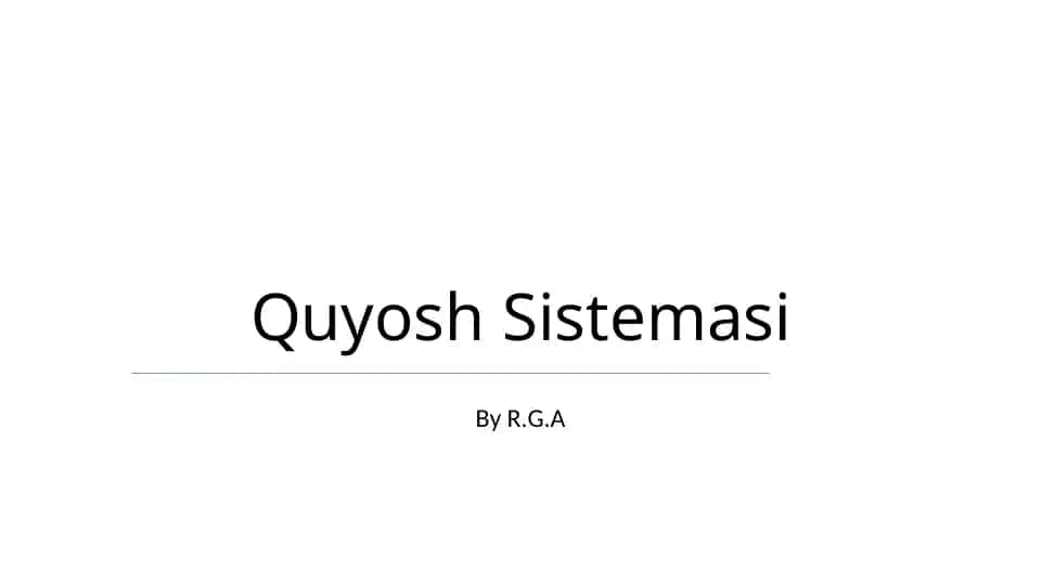 Quyosh Sistemasi