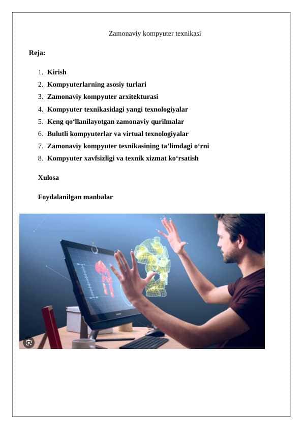 Zamonaviy kompyuter texnikasi