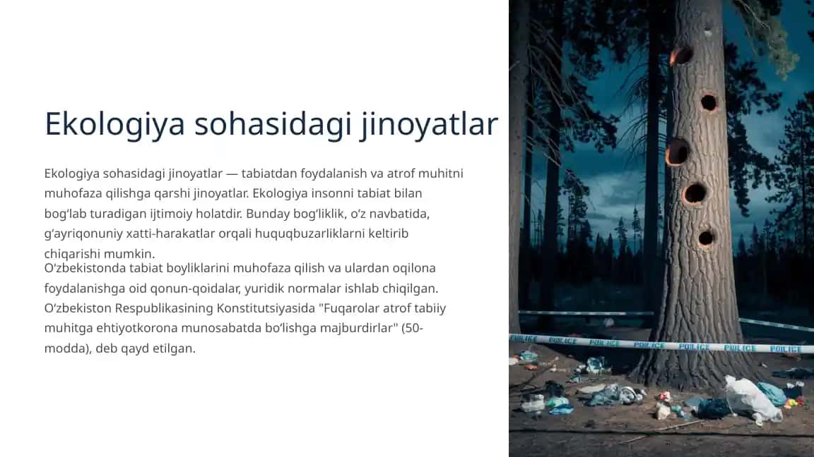 Ekologiya sohasidagi jinoyatlar