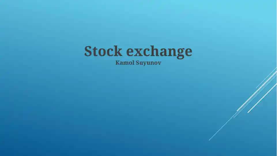 Stock exchange