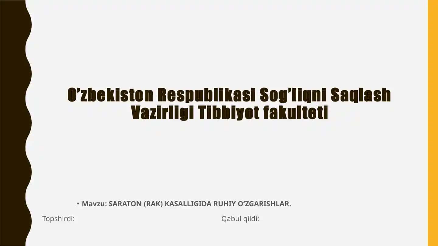 SARATON (RAK) KASALLIGI
