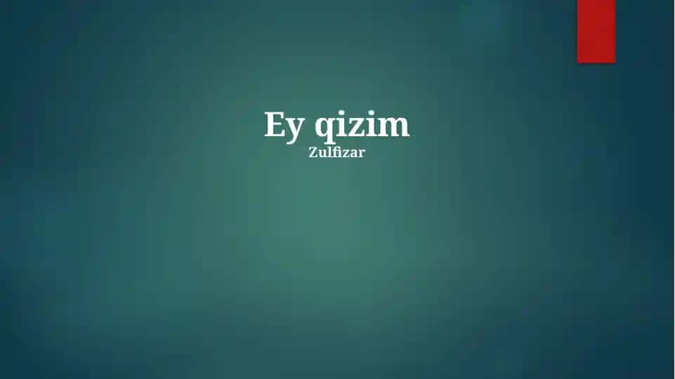 "O'zingga ishon"