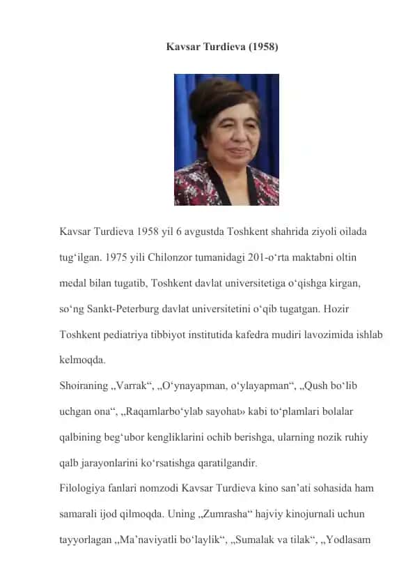 Kavsar Turdieva