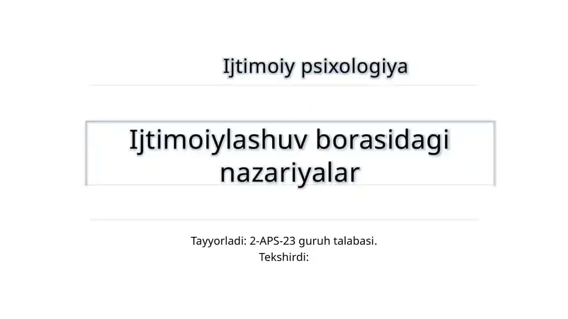 Ijtimoiylashuv borasidagi nazariyalar