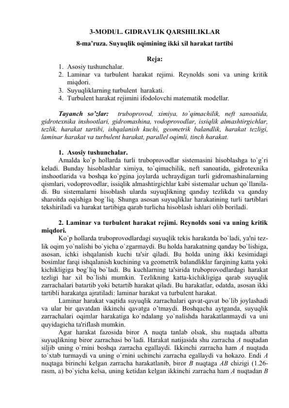Gidravlik Qarshiliklar