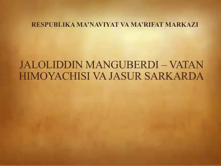 Jaloliddin Manguberdi