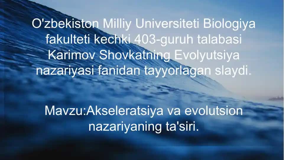 Evolyutsiya nazariyasi