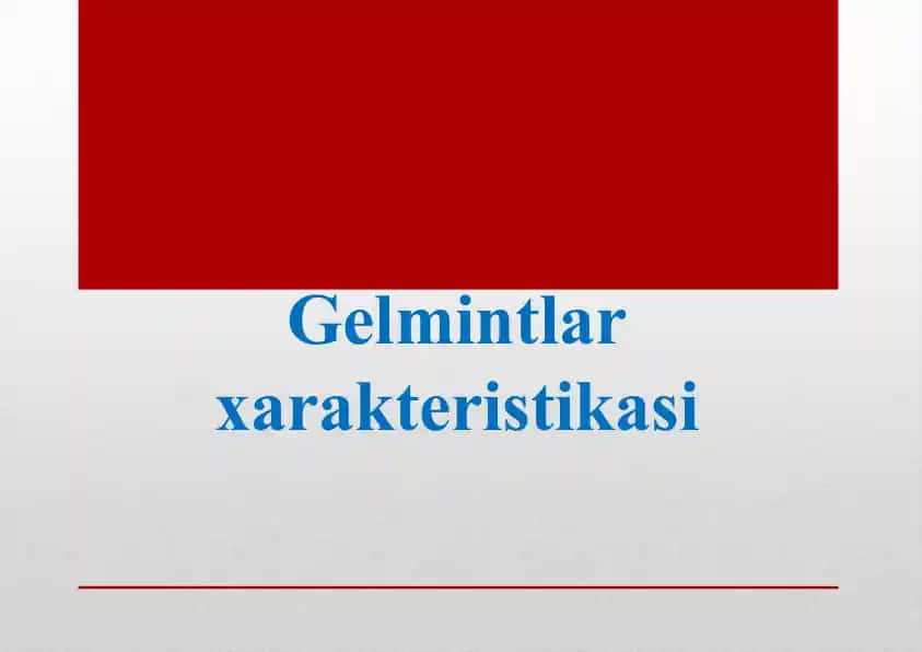 Gelmintlar