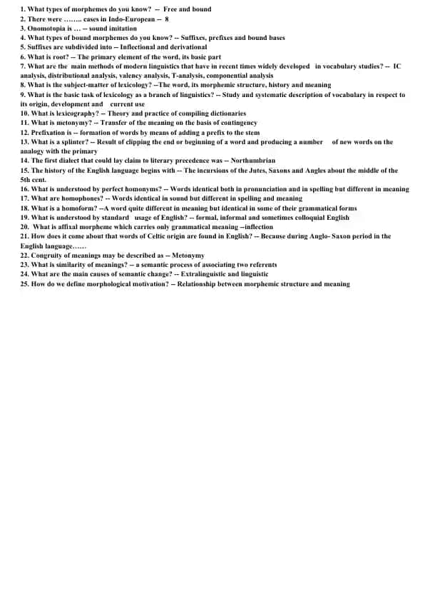 Vocabulary Studies Guide