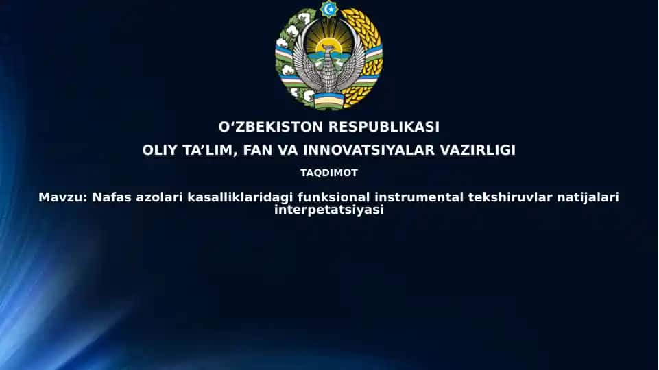 Nafasazolarikasalliklaridagifunksionalinstrumentaltekshiruvlarnatijalariinterpetatsiyasi