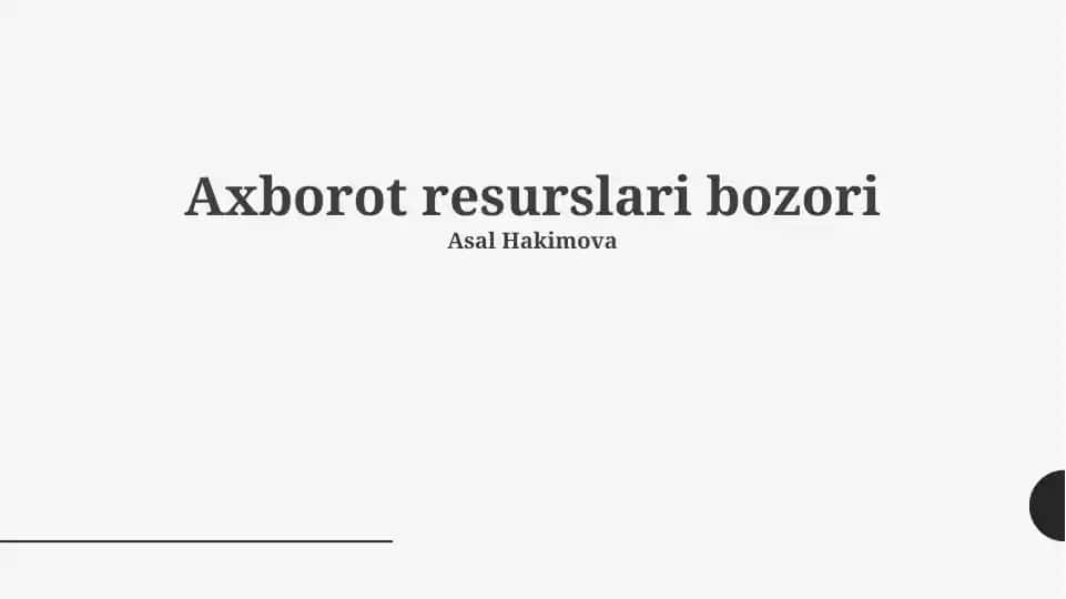 Axborot resurslari bozori