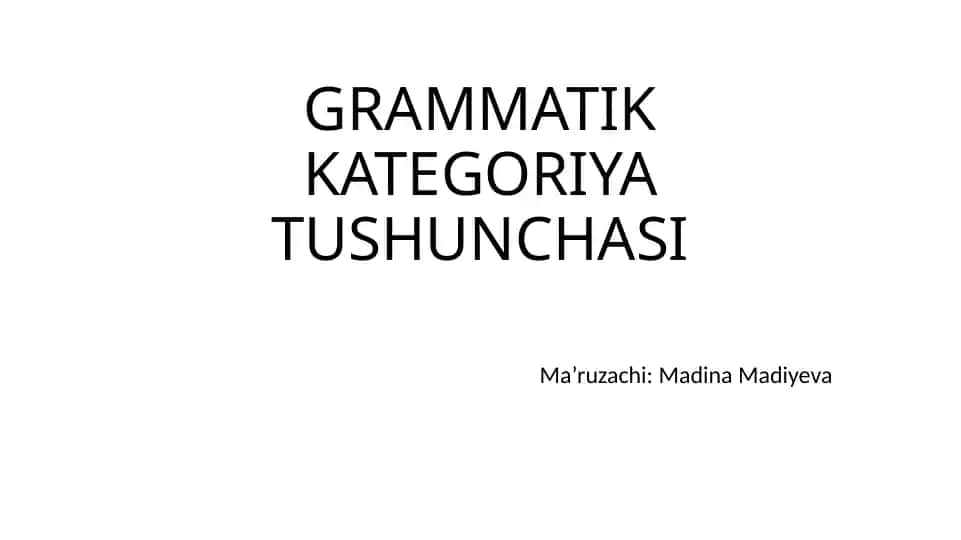 SINTETIK VA ANALITIK TILLAR