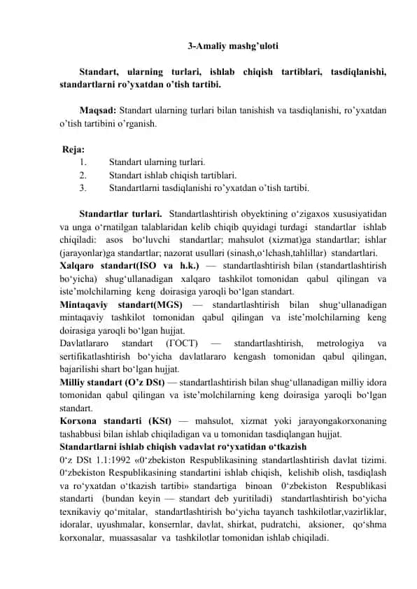 3-Amaliy mashg’uloti