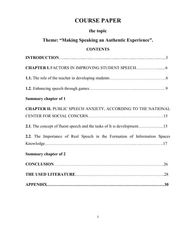 Course Paper