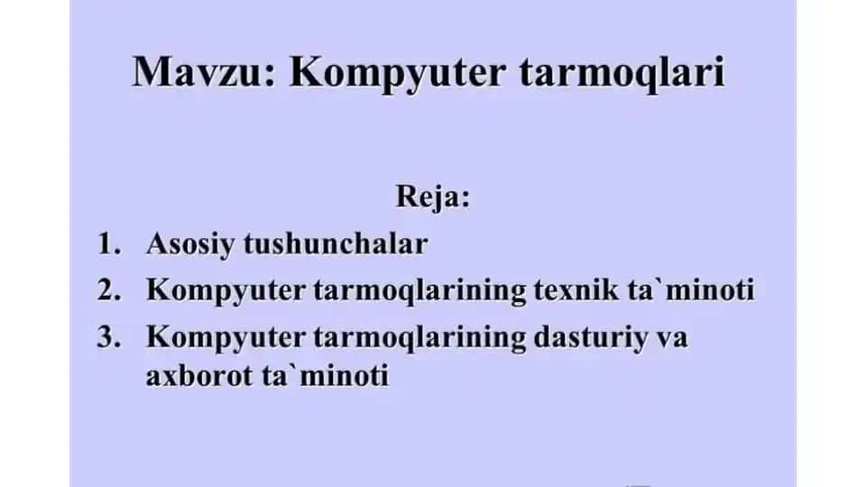 Kompyuter tarmoqlari