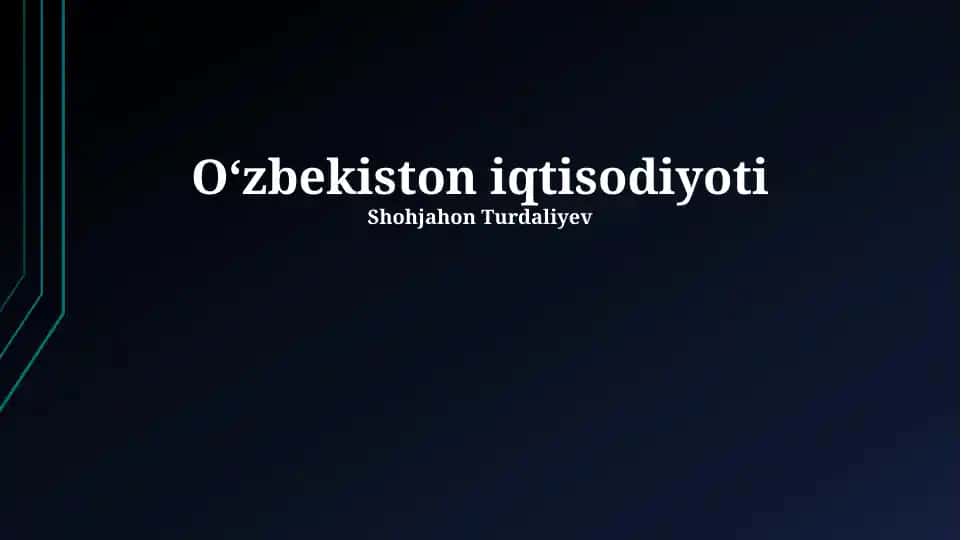 Oʻzbekiston iqtisodiyoti