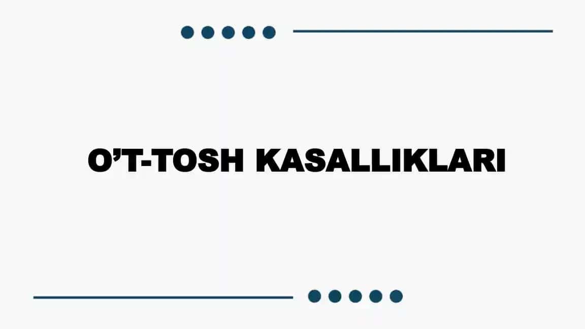 Òt-tosh kasalliklari