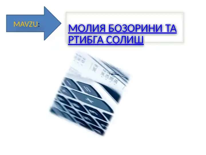 Moliya bozorini tartibga solish