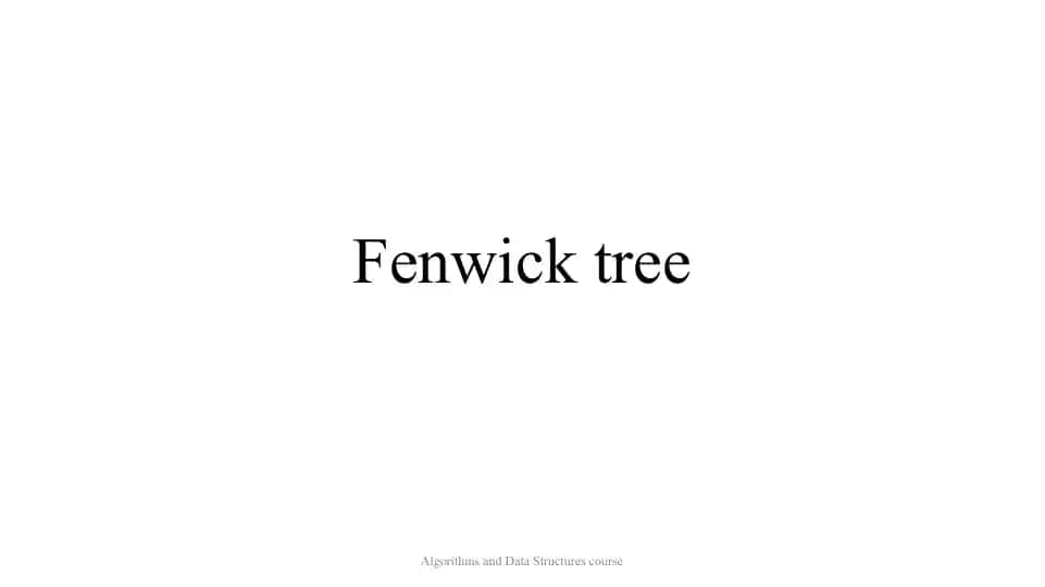 Fenwick tree