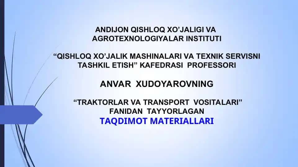 TAQDIMOT MATERIALLARI