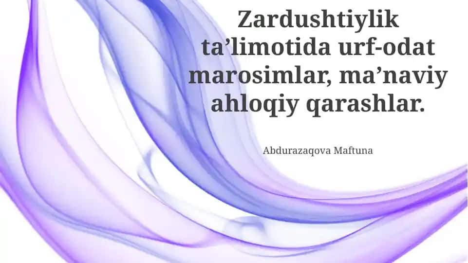 Zardushtiylik marosimlari