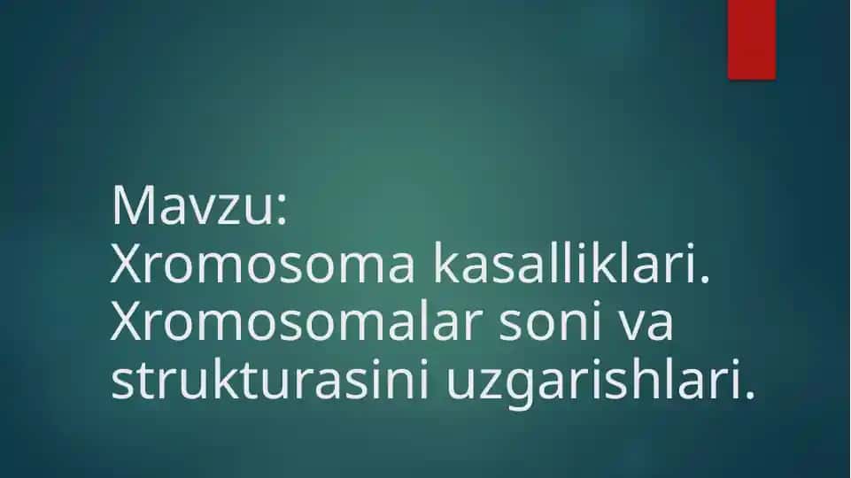 Xromosoma kasalliklari