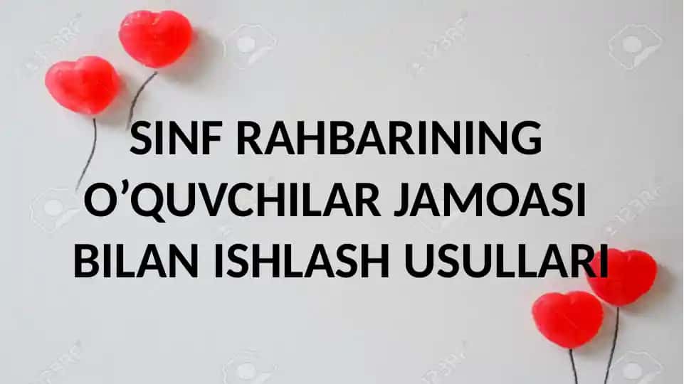 Sinf Rahbarining O'quvchilar Jamoasi Bilan Ishlash Usullari