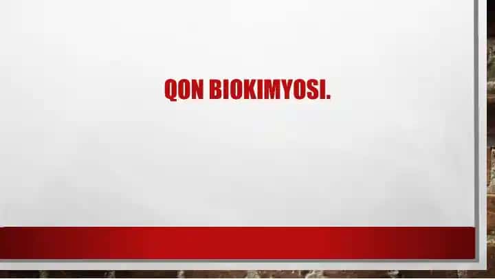 Qon biokimyosi