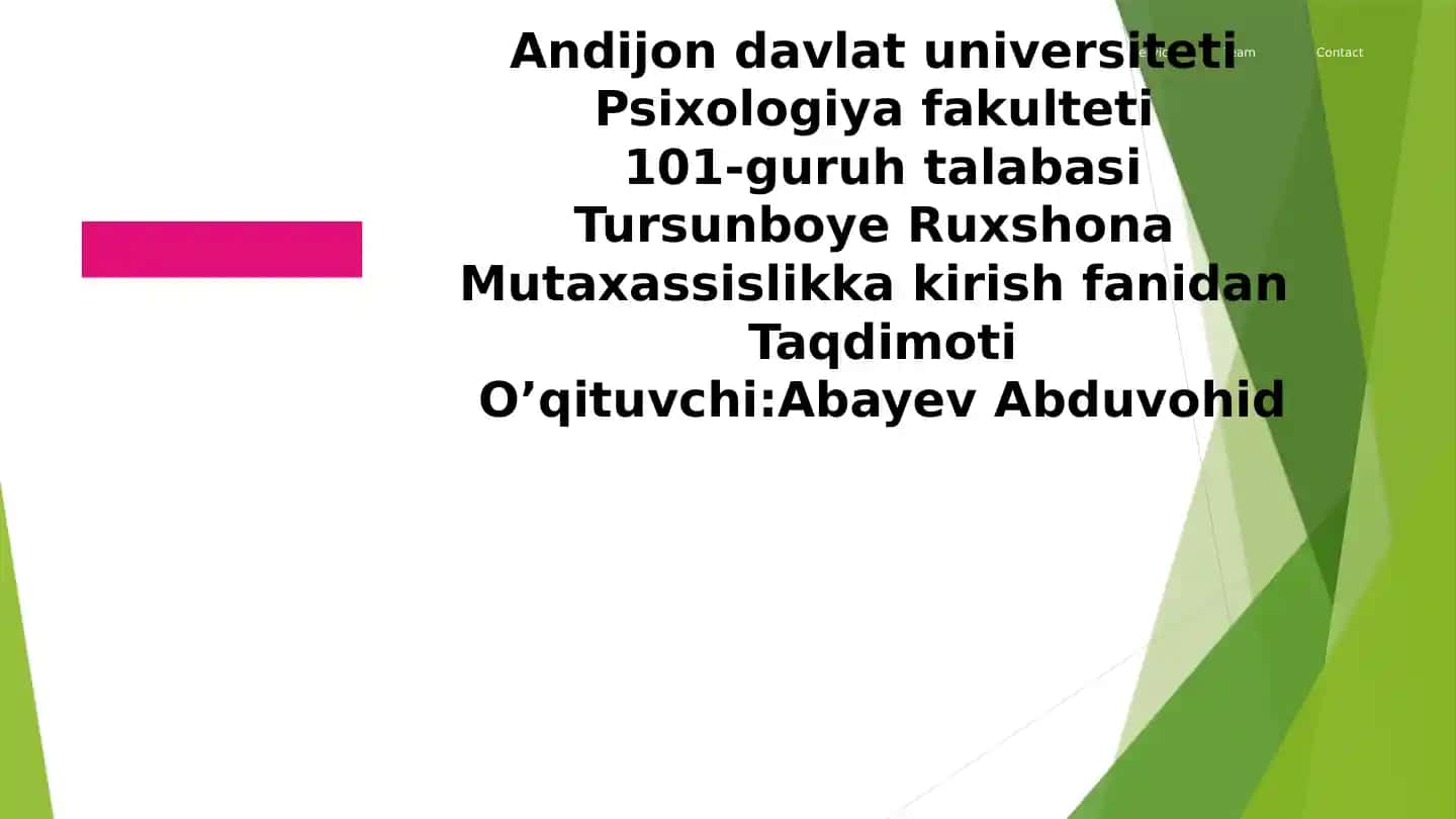 Taqdimoti Psixologiya