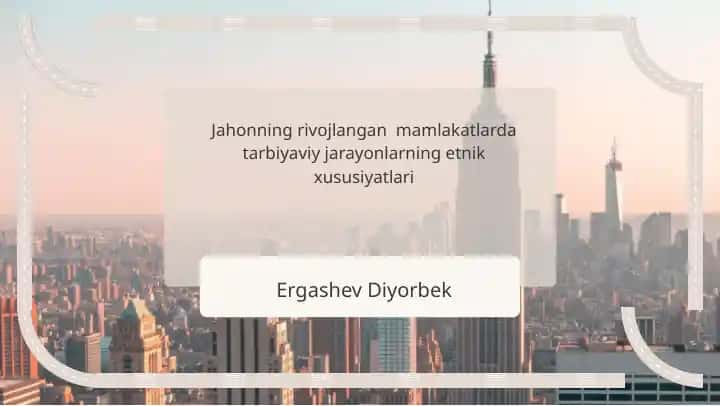 Etnik turli-tumanlik va tarbiyaning o'zaro ta'siri