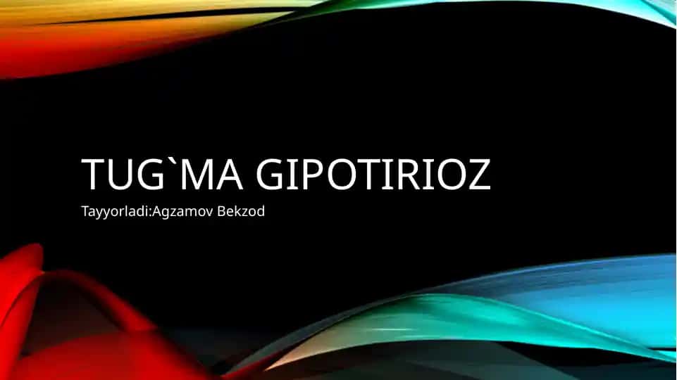 Tug‘ma gipoterioz