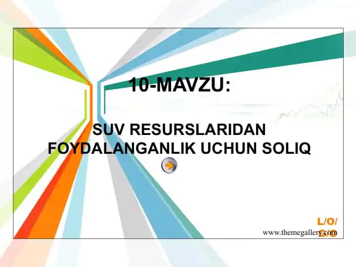 Suv resurslaridan foydalanish uchun soliq