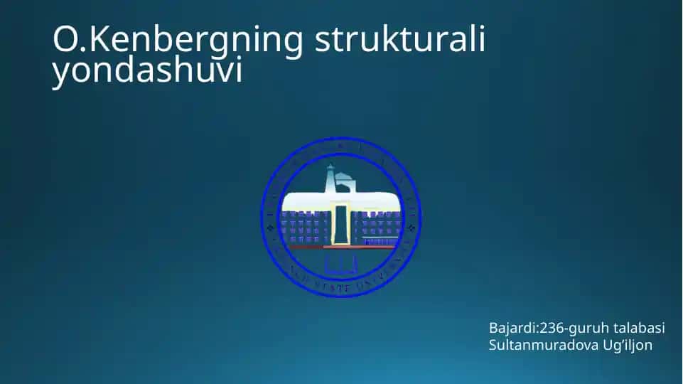 O. Kenbergning strukturaliyondashuv