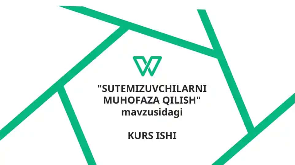 SUTEMIZUVCHILARNI MUHOFAZA QILISH