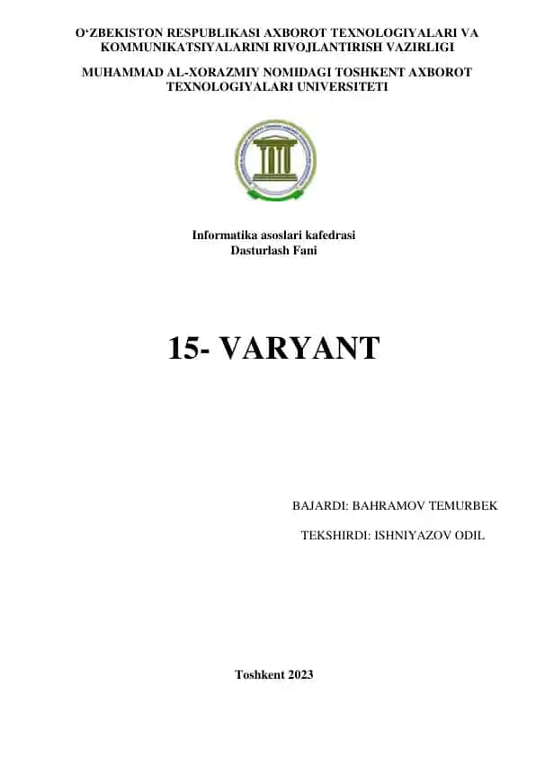 C++ dasturlash tilida matnli fayllar yaratish dasturi