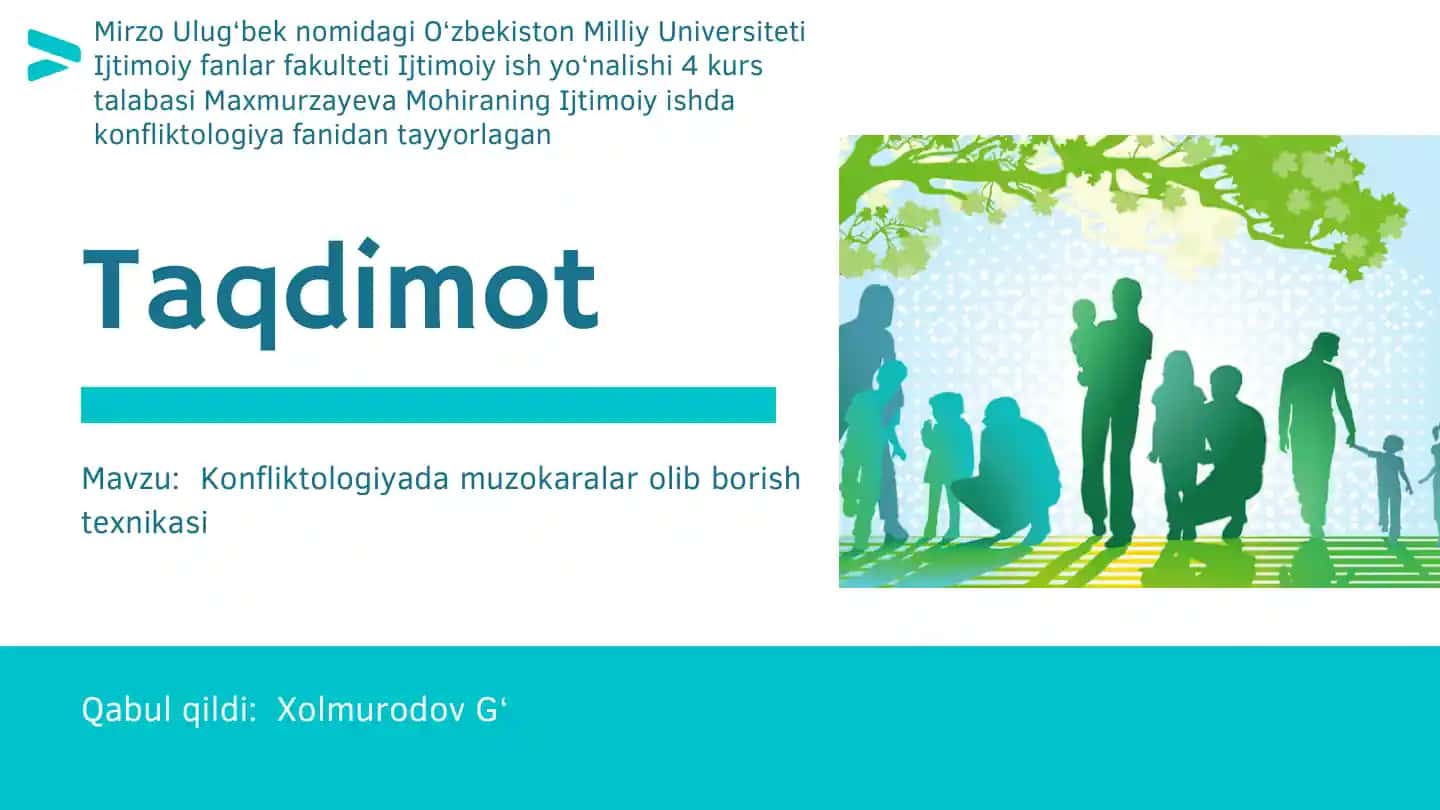 Konfliktologiyada muzokaralar olib borish texnikasi