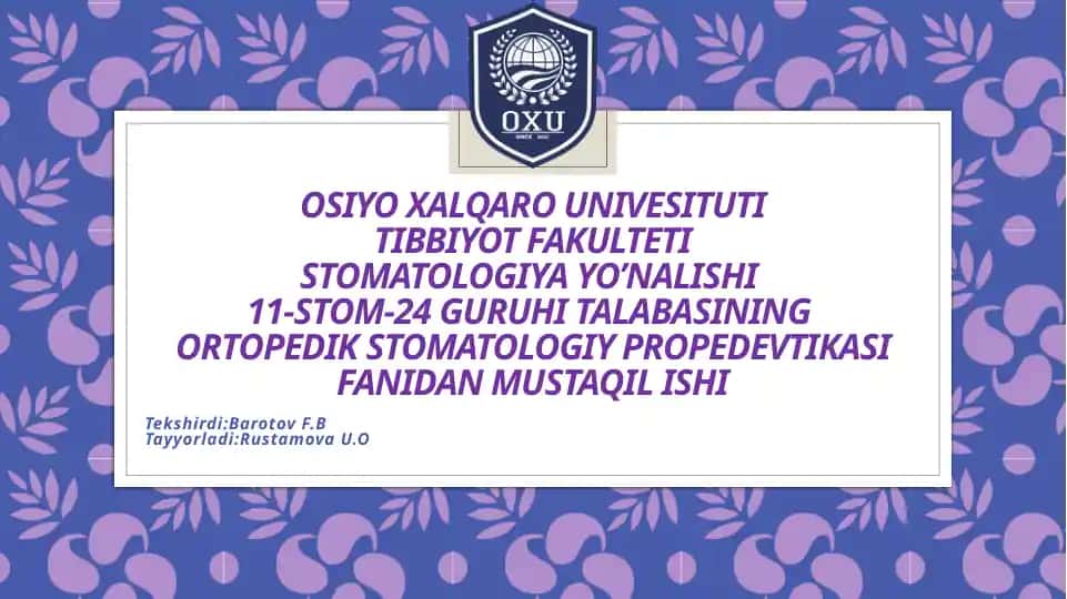 Pastki jagʻ harakatini takrorlovchi apparatlar