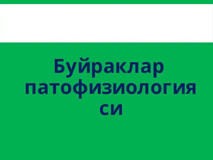 Буйраклар патофизиологияси