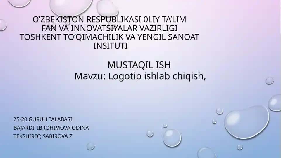 Logotip ishlab chiqish