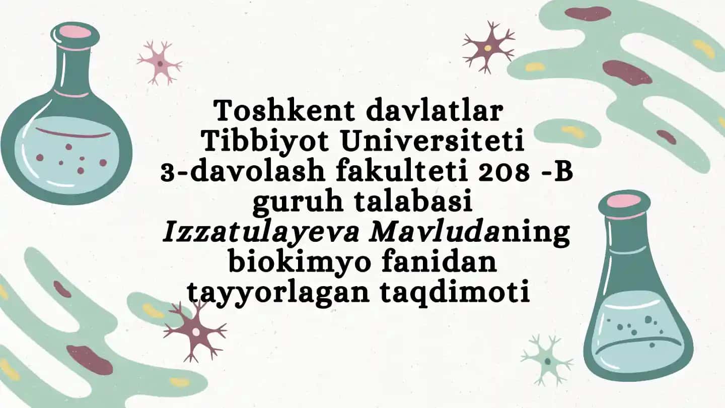 Biomembranalar tuzilishi va funktsiyalari