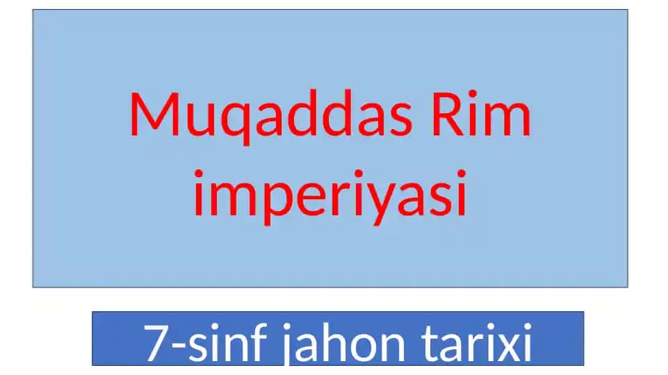 Muqaddas Rim imperiyasi