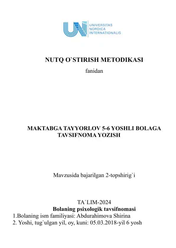NUTQ O`STIRISH METODIKASI