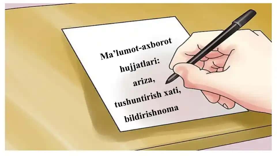 Ariza yozish haqida mahsulot