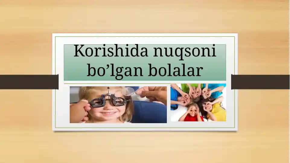 Korishidanuqsonibo’lgan bolalar